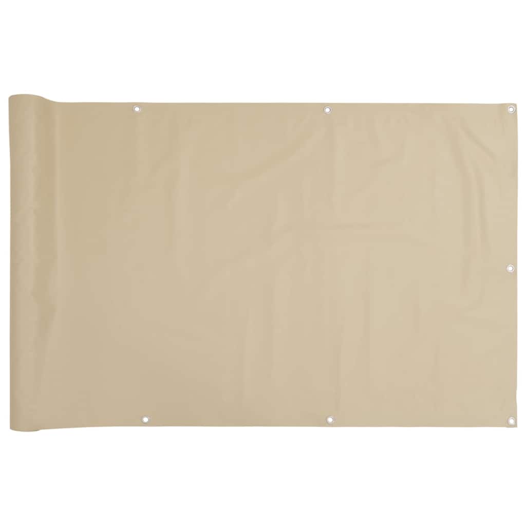 Vidaxl balkonskærm 120x500 cm Oxford stof beige
