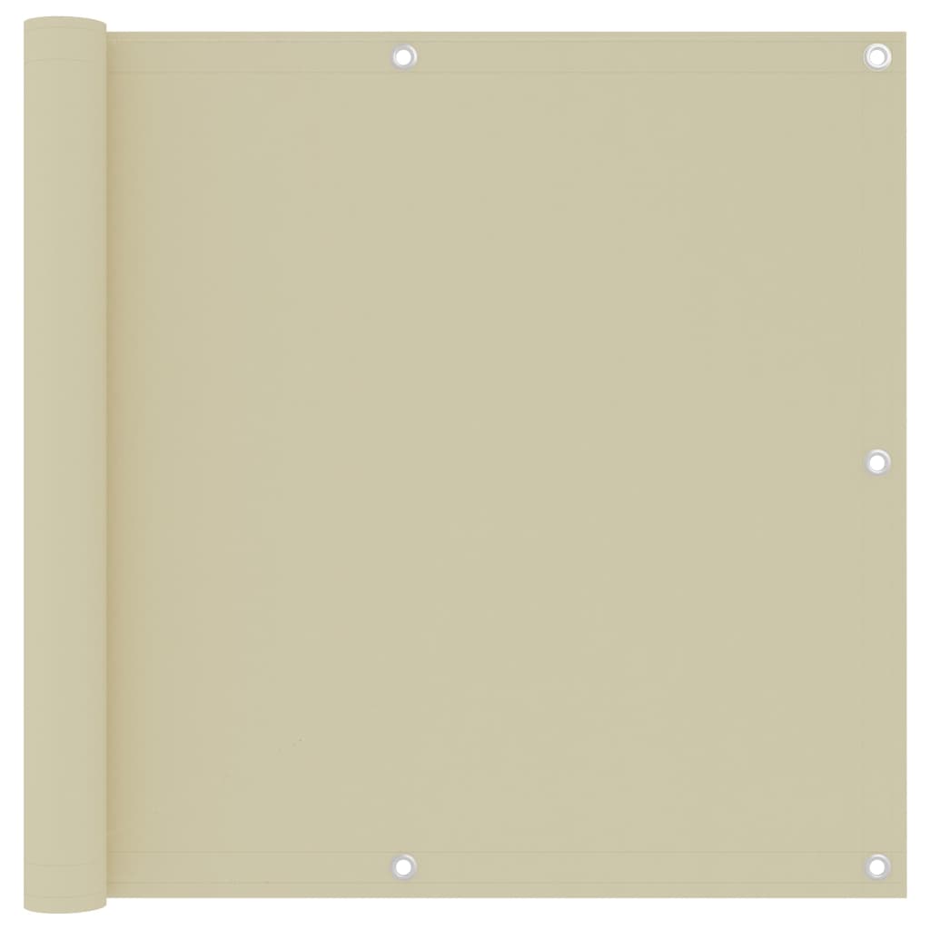 Vidaxl balkonskærm 90x500 cm Oxford Fabric Crème