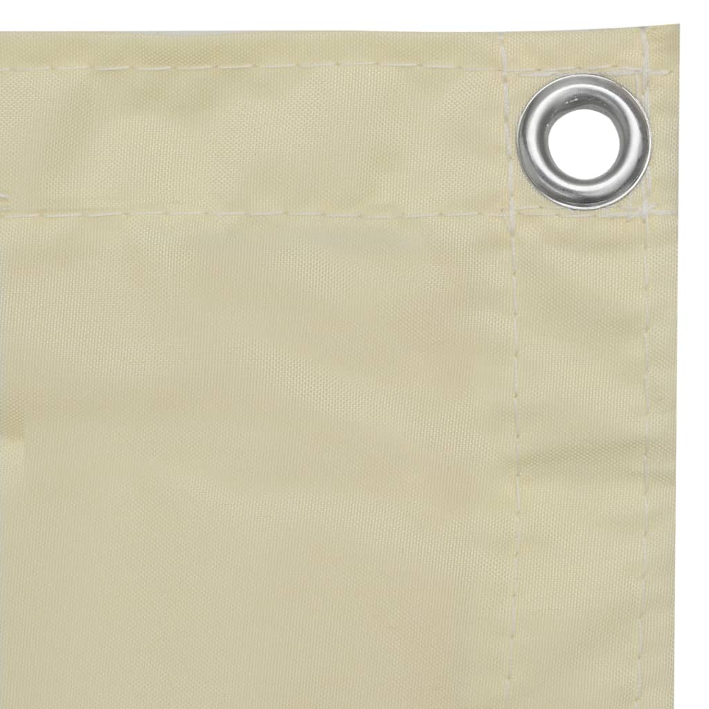 Vidaxl balkonskærm 90x500 cm Oxford Fabric Crème