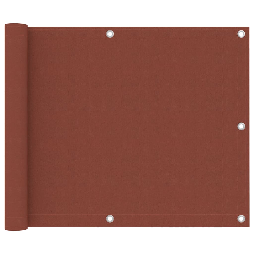 Vidaxl balkonskærm 75x300 cm Oxford stof terracotta