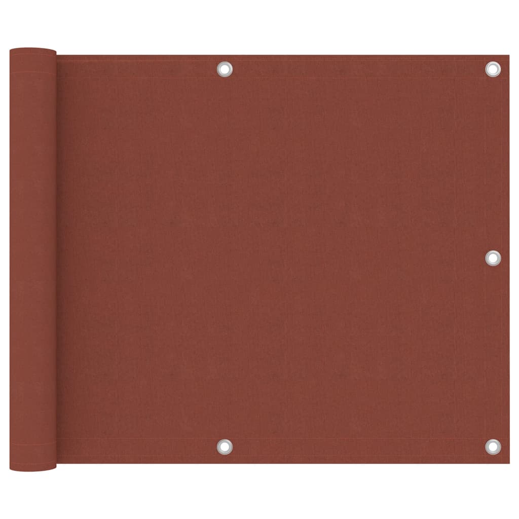 Vidaxl balkonskærm 75x500 cm Oxford stof terracotta