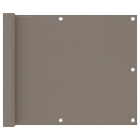 Vidaxl balkonskærm 75x400 cm Oxford Fabric Taupe
