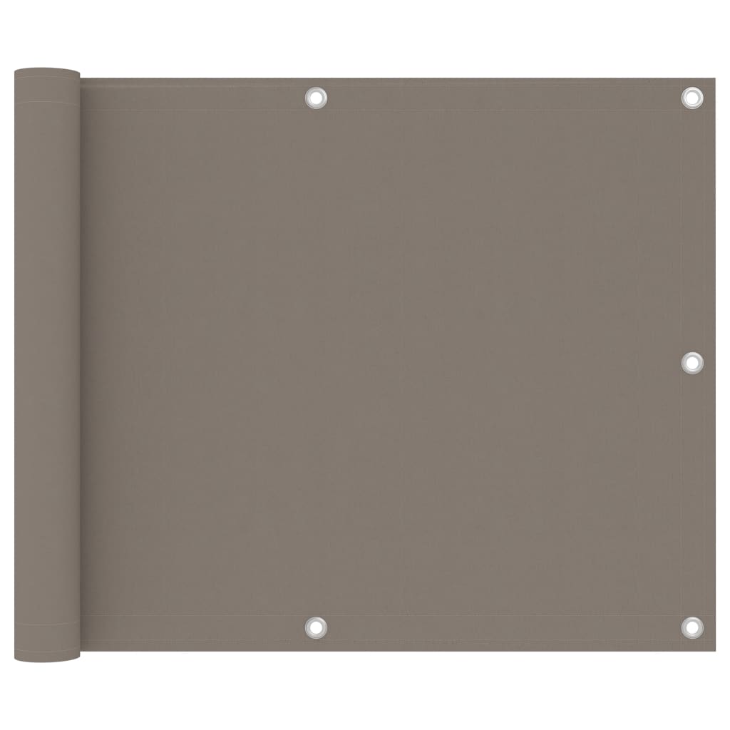 Vidaxl balkonskærm 75x500 cm Oxford stof taupe