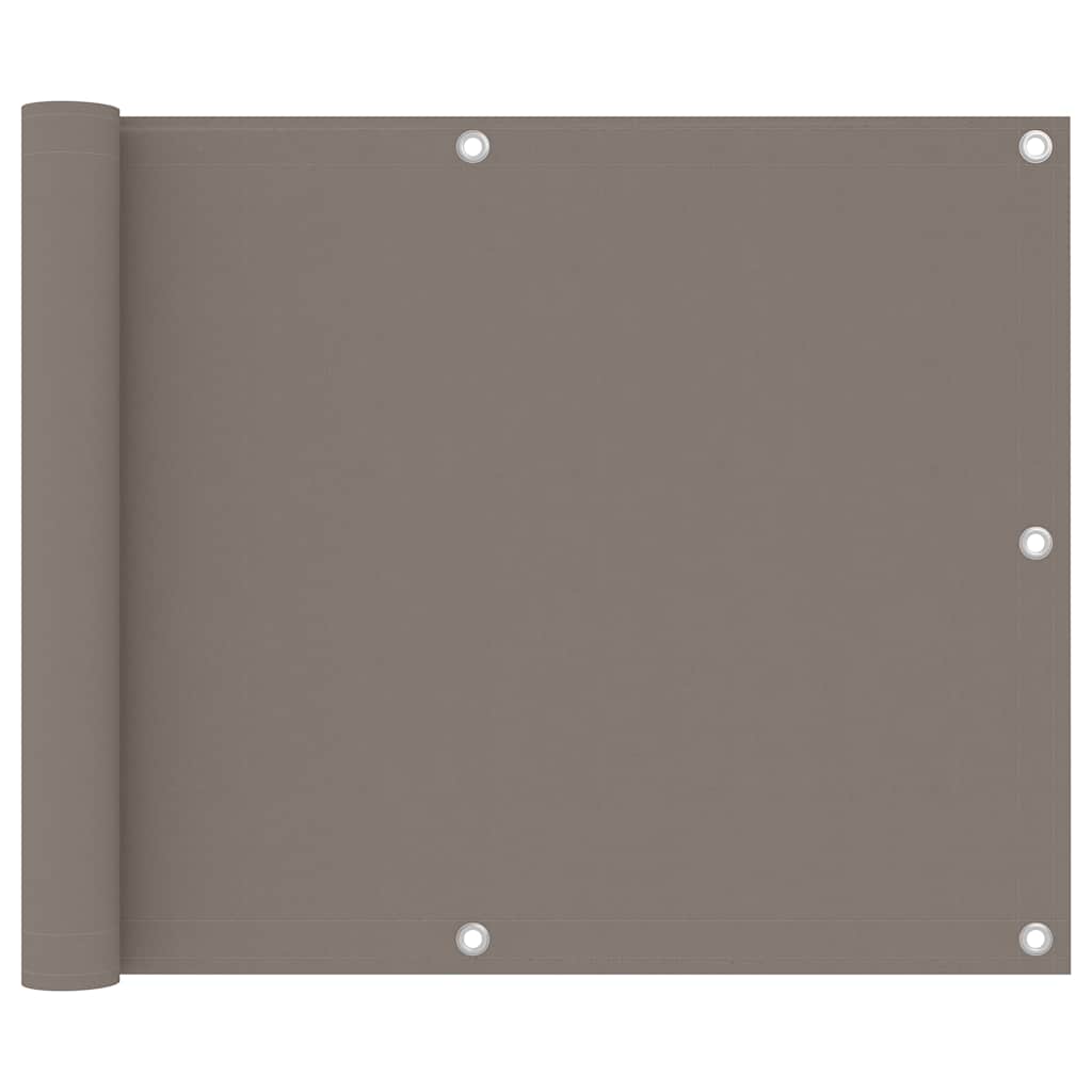 Vidaxl balkonskærm 75x600 cm Oxford Fabric Taupe