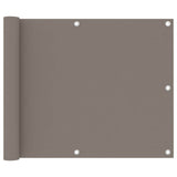 Vidaxl balkonskærm 75x600 cm Oxford Fabric Taupe