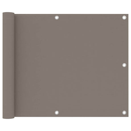 Vidaxl balkonskærm 75x600 cm Oxford Fabric Taupe
