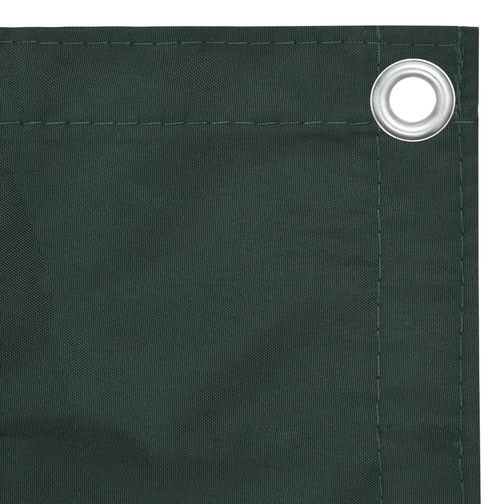 Vidaxl balkonskærm 90x400 cm oxford stof mørkegrøn