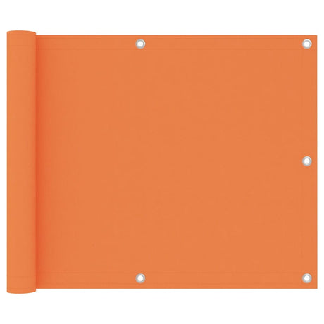 Vidaxl balkonskærm 75x500 cm oxford stof orange