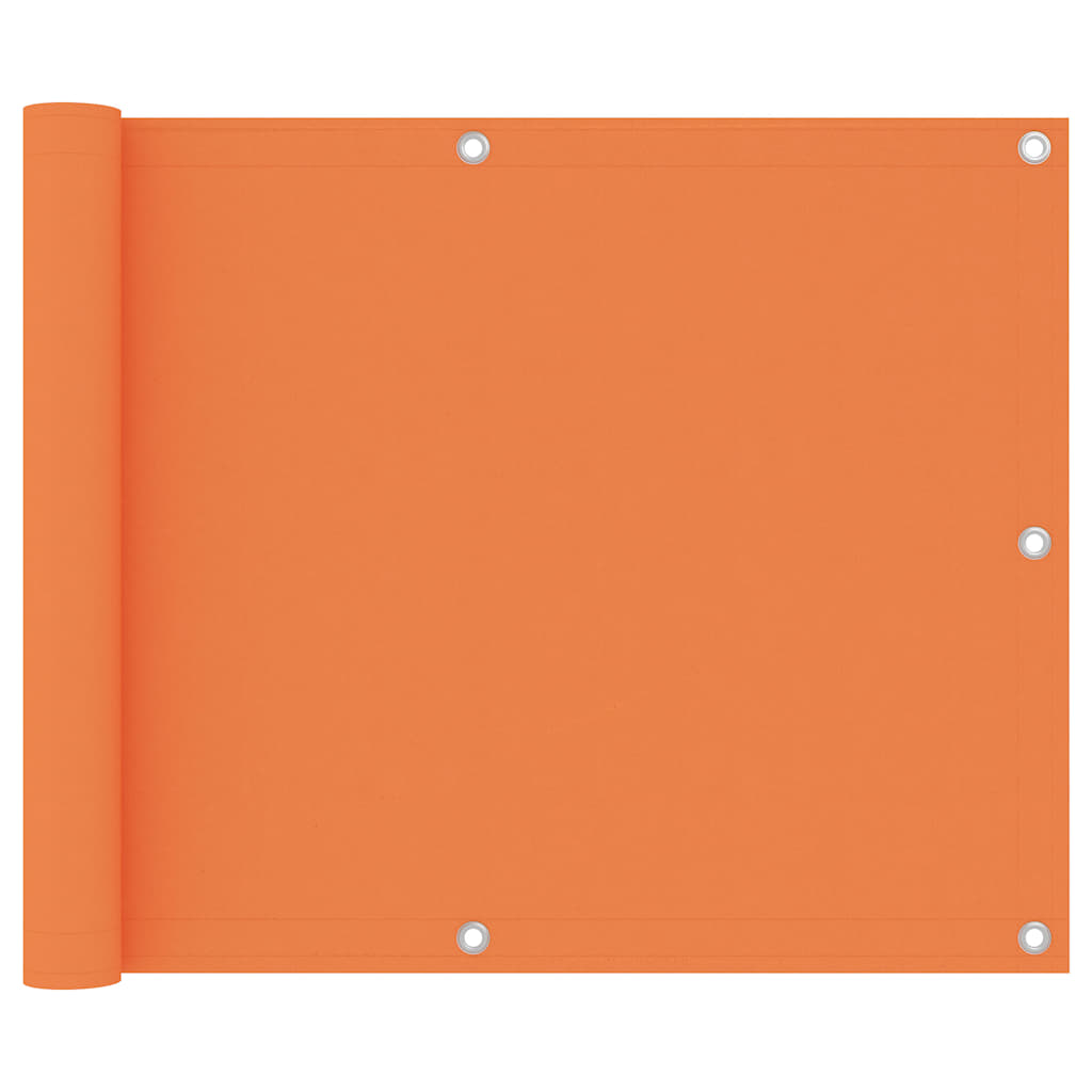 Vidaxl balkonskærm 75x600 cm oxford stof orange