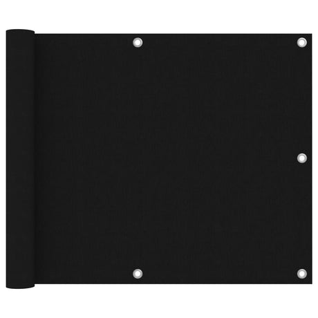 Vidaxl balkonskærm 75x300 cm Oxford stof sort