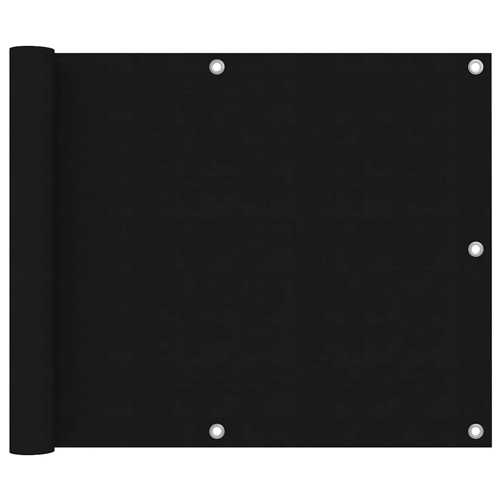 Vidaxl balkonskærm 75x600 cm Oxford stof sort