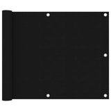 Vidaxl balkonskærm 75x600 cm Oxford stof sort