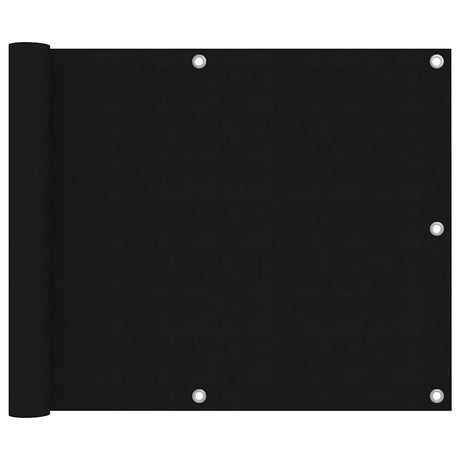 Vidaxl balkonskærm 75x600 cm Oxford stof sort