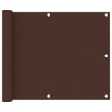 Vidaxl Balkonskærm 75x500 cm Oxford Fabric Brown