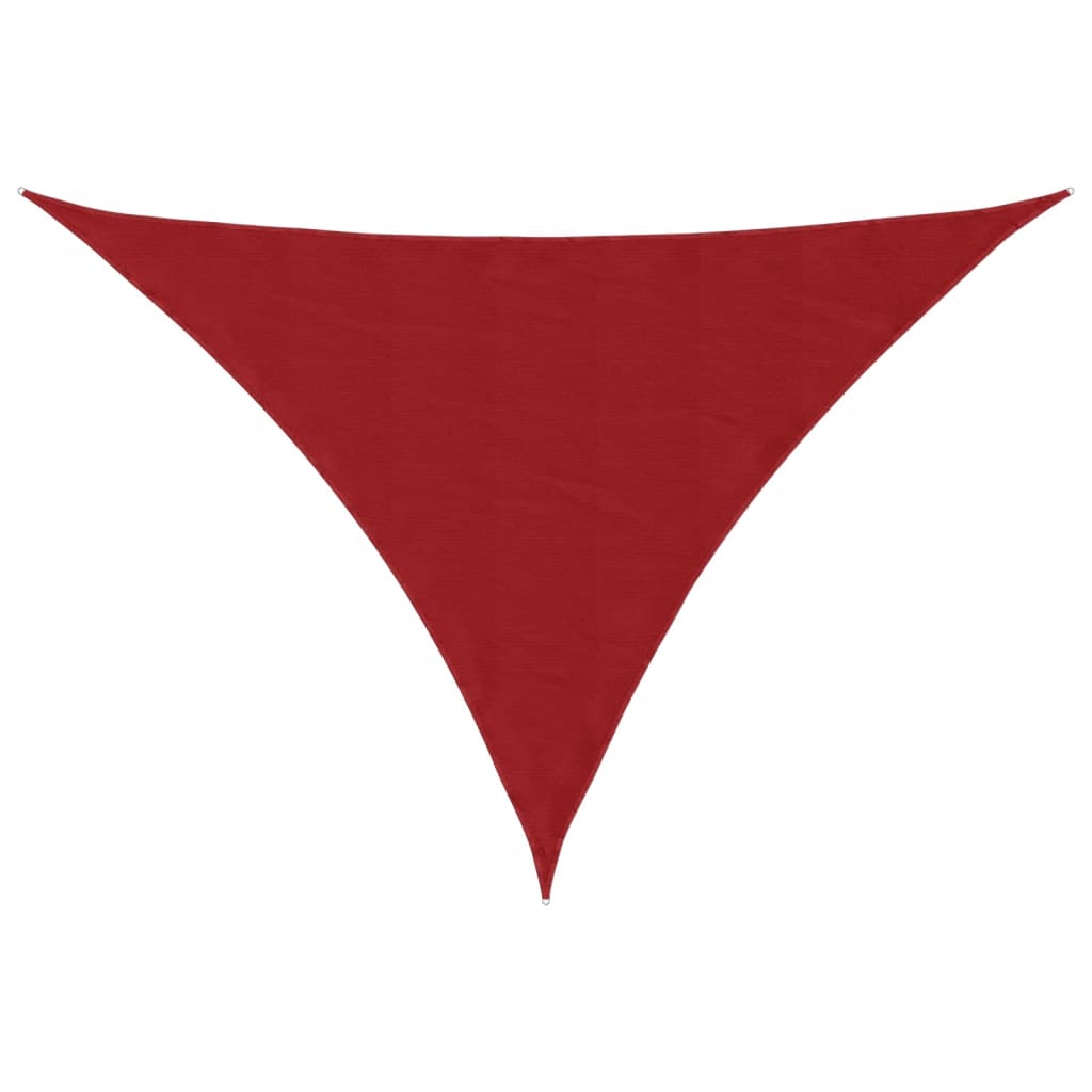 Vidaxl zonnescherm driehoekig 5x6x6 m oxford stof rood
