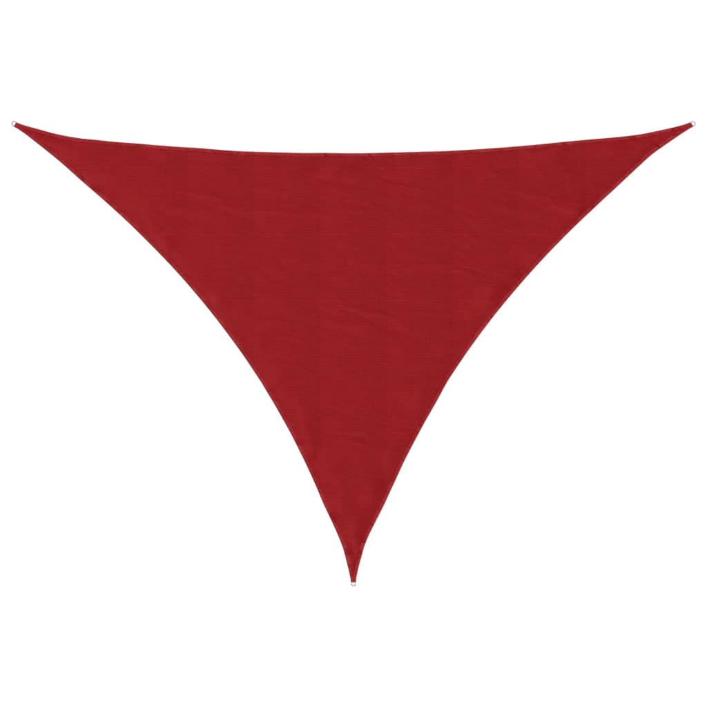 Vidaxl zonnescherm driehoekig 5x7x7 m oxford stof rood