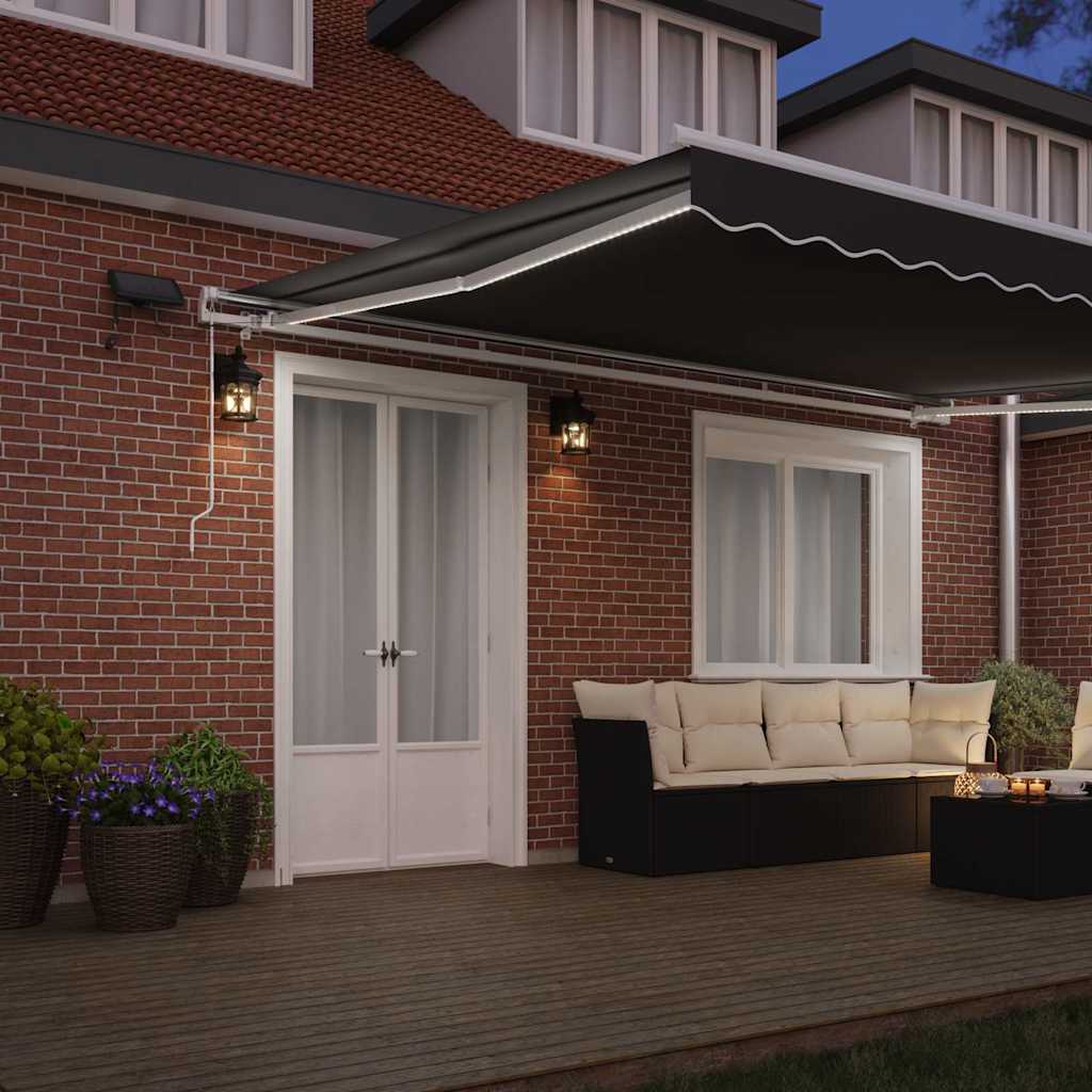 Vidaxl zijde frame met led-striplichten wit 450 × 300 cm aluminium