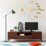 Vidaxl 3d Wall Clock Moderne xxl 100 cm guldfarvet