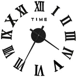 Vidaxl 3d Wall Clock Moderne xxl 100 cm sort