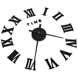 Vidaxl 3d Wall Clock Moderne xxl 100 cm sort