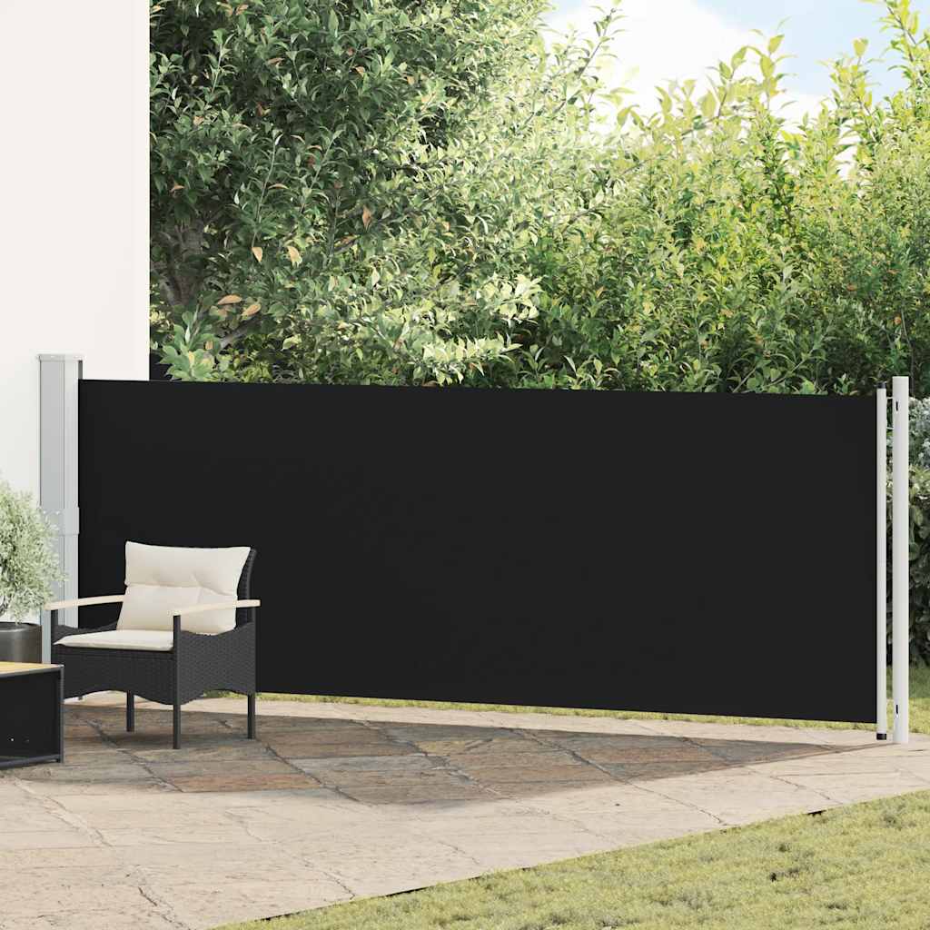 Vidaxl Haveskærm Udvidelig 140x600 cm sort