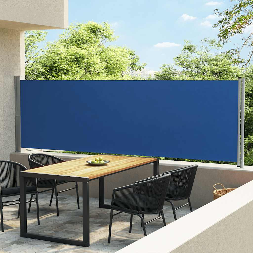 Vidaxl Haveskærm Udvidelig 140x600 cm blå