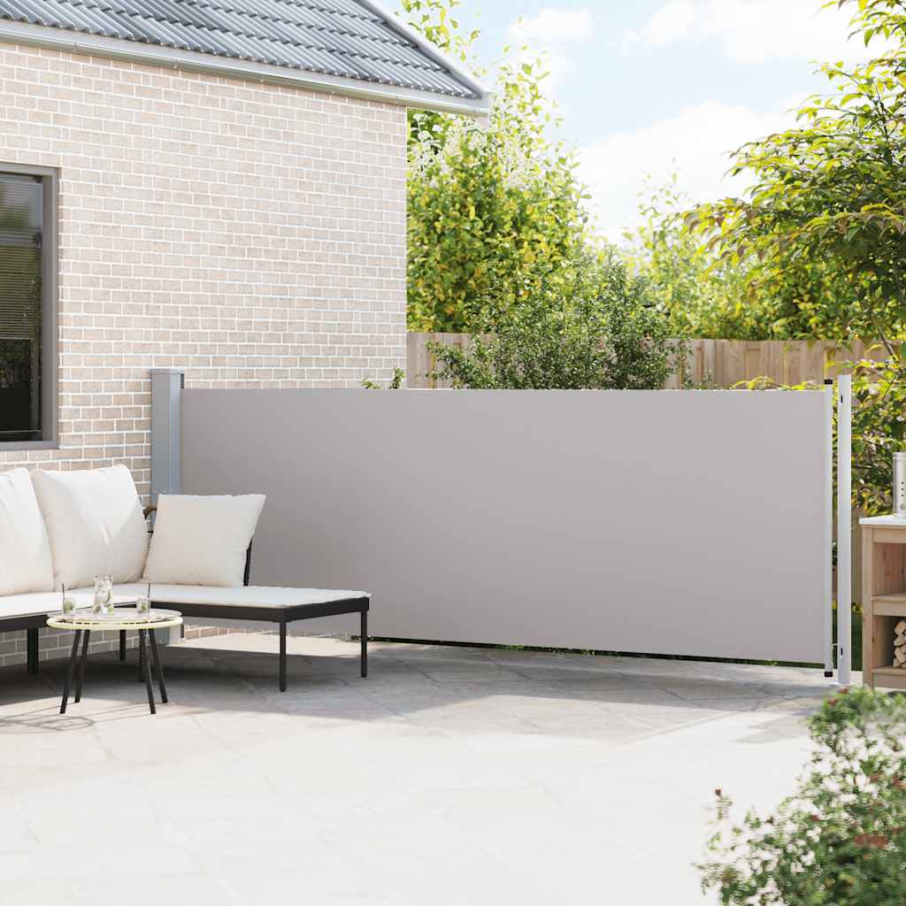 Vidaxl Haveskærm Udvidelig 140x600 cm grå