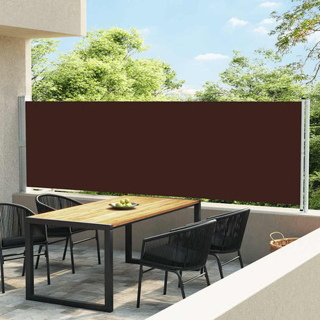 Vidaxl Haveskærm Udvidelig 140x600 cm brun