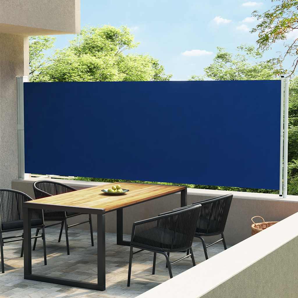 Vidaxl haveskærm Udvidelig 600x160 cm blå