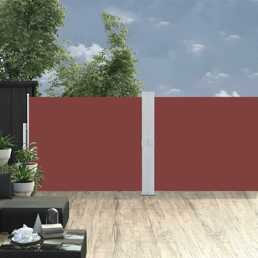 Vidaxl Haveskærm Udvidelig 140x1200 cm brun