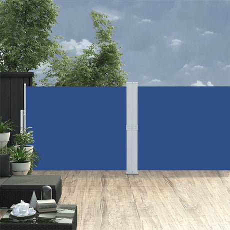 Vidaxl Haveskærm Udvidelig 140x1200 cm blå