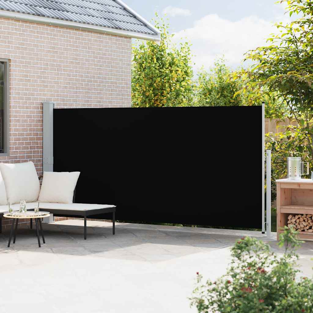 Vidaxl Haveskærm Udvidelig 180x500 cm sort