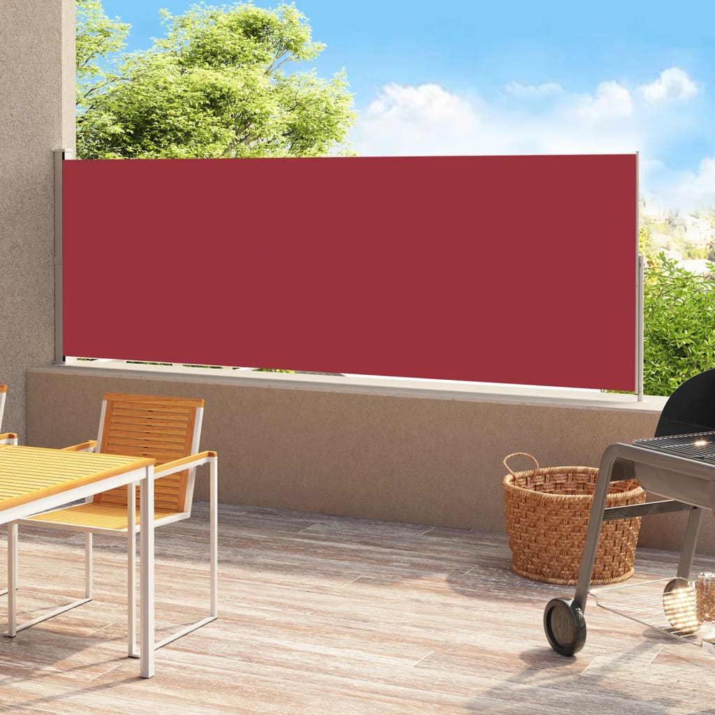 Vidaxl Haveskærm Udvidelig 220x500 cm rød
