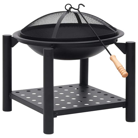Vidaxl vuurplaats met pook 54x54x55 cm staal