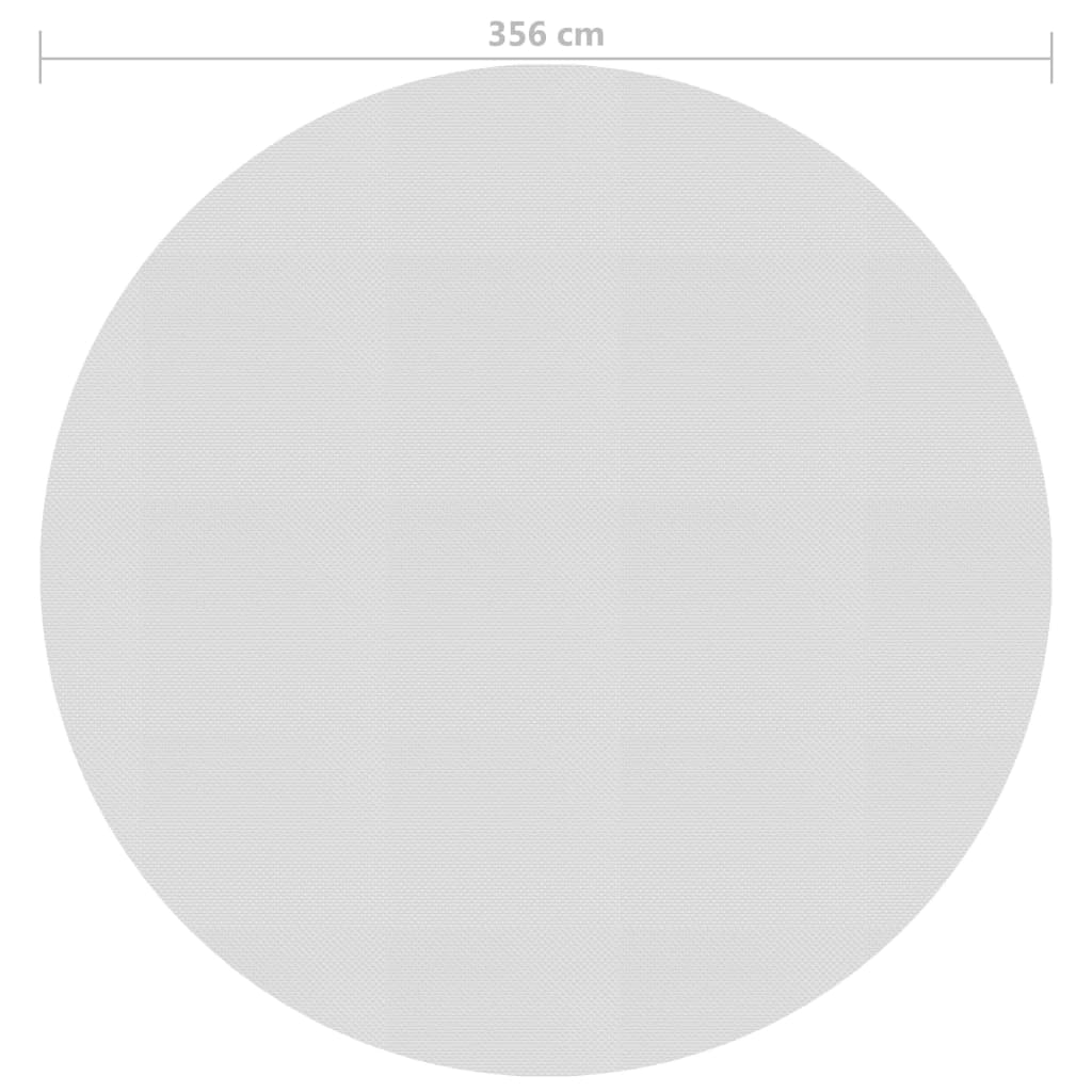 Vidaxl Pool Folie Solar Floating 356 cm pe grå