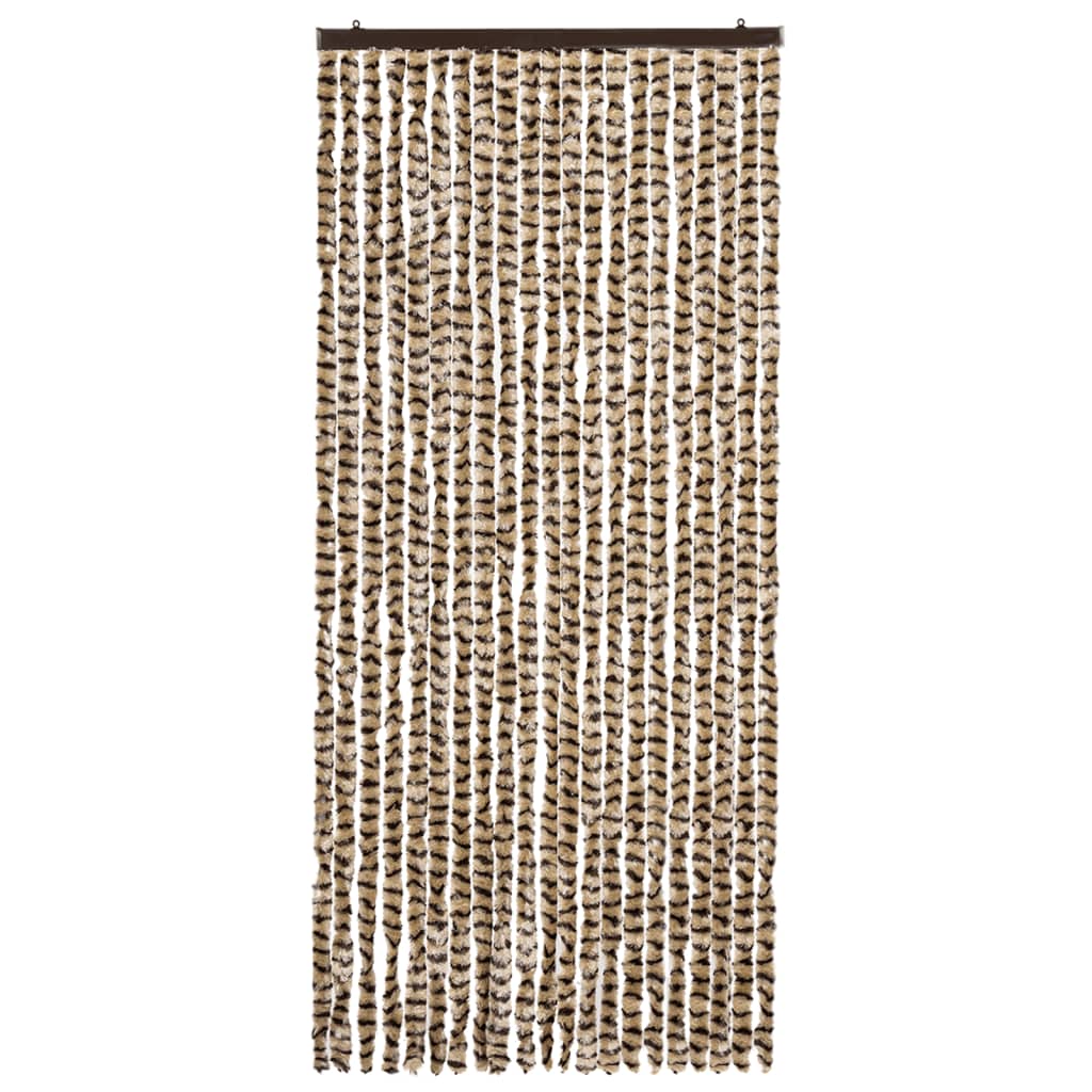 Vidaxl Fly Curtain 90x220 cm Chenille Beige og Brown