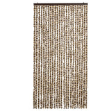 Vidaxl Fly Curtain 100x220 cm Chenille Beige og Brown