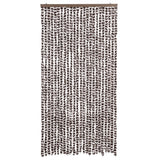 Vidaxl Fly Curtain 100x220 cm Chenille Brown and White