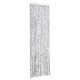 Vidaxl Fly Curtain 56x185 cm Chenille Lys og mørkegrå
