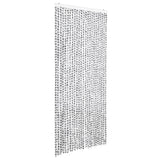 Vidaxl Fly Curtain 100x220 cm Chenille Lys og mørkegrå