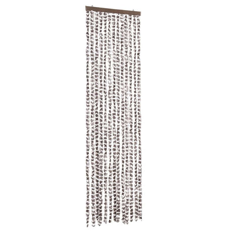 Vidaxl Fly Curtain 56x185 cm Chenille Taupe og White