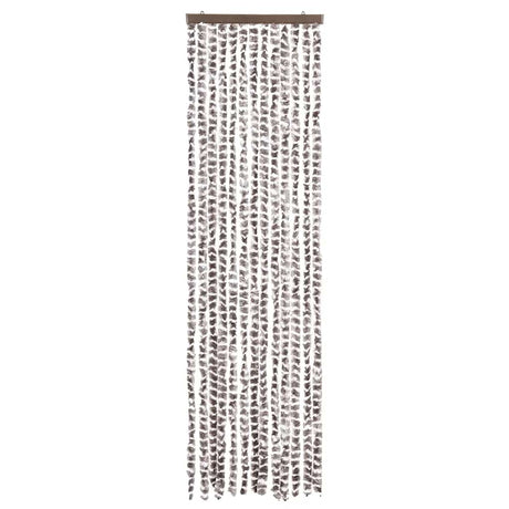 Vidaxl Fly Curtain 56x185 cm Chenille Taupe og White