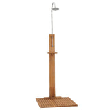 Vidaxx udendørs bruser 75x75x210 cm solid teak