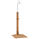Vidaxx udendørs bruser 75x75x210 cm solid teak