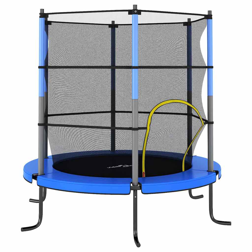 Vidaxl trampolin med sikkerhedsnet omkring 140x160 cm blå
