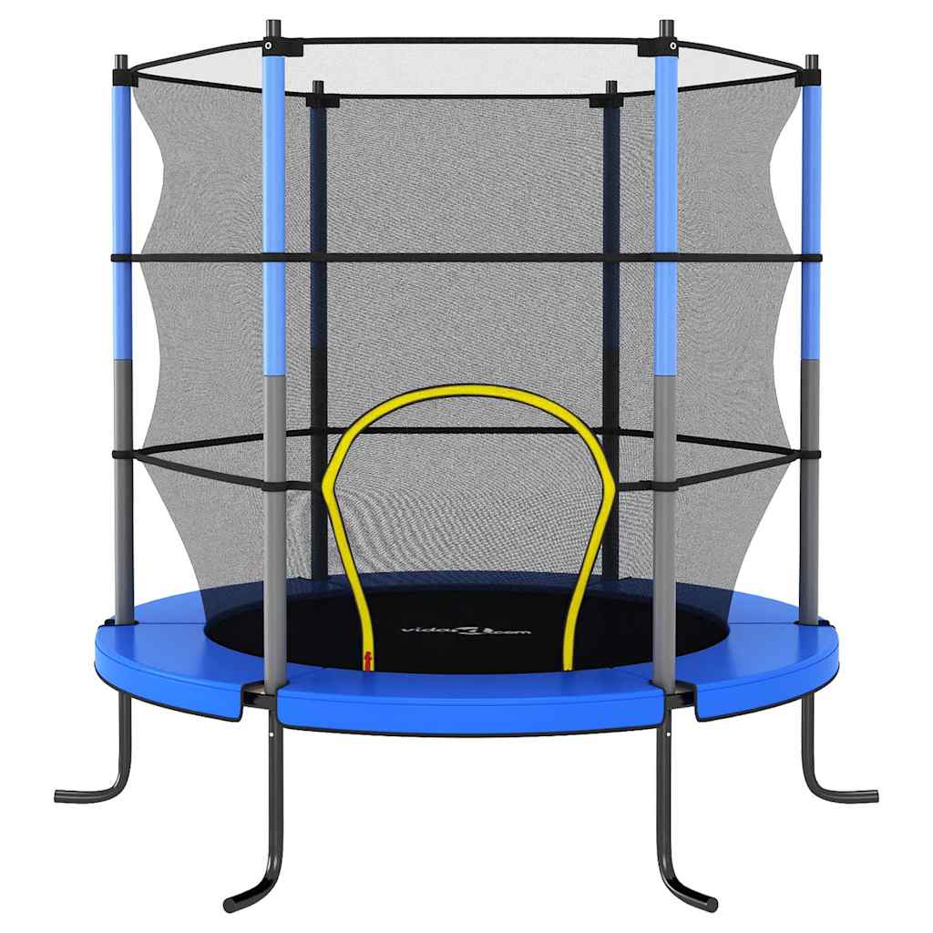 Vidaxl trampolin med sikkerhedsnet omkring 140x160 cm blå