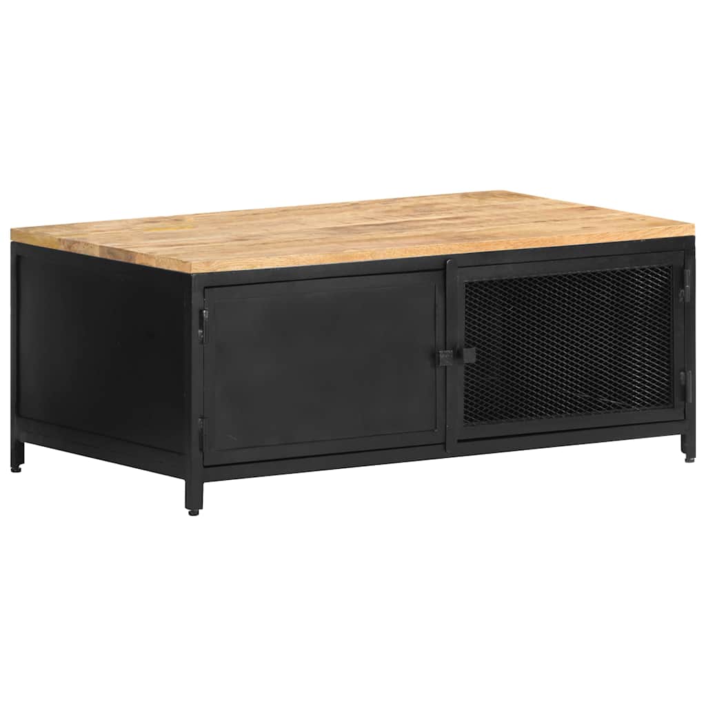 Vidaxl salontafel 90x50x37 cm massief ruw mangohout