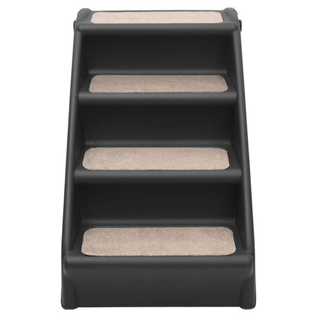 Vidaxl Dog Trappe Foldbar 62x40x49,5 cm sort