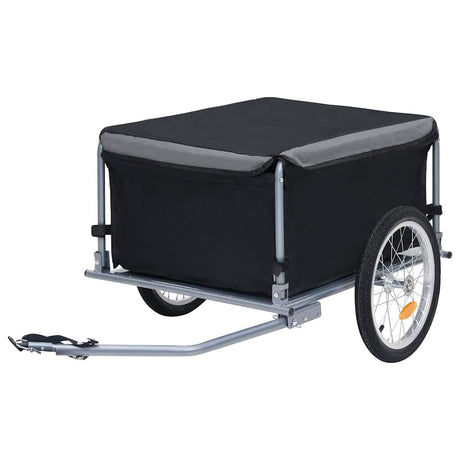 VidaXL cykeltrailer 65 kg sort og grå