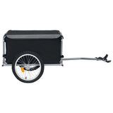VidaXL cykeltrailer 65 kg sort og grå